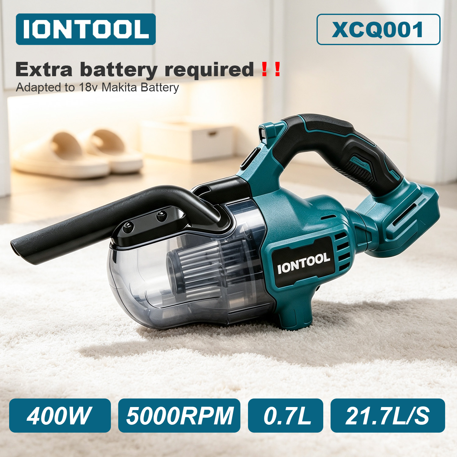 Workshop Cleaning Tools - Беспроводной пылесос IONTOOL 400 Вт для