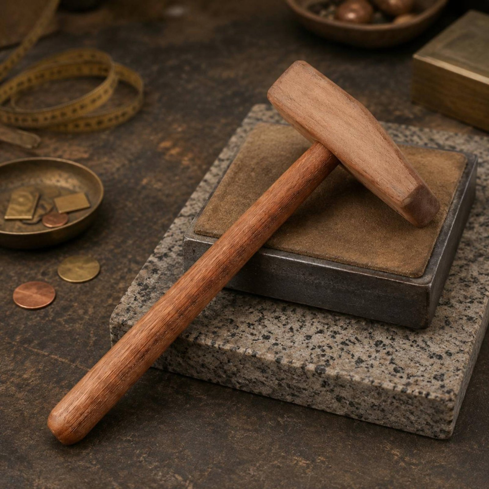 Workshop Tools Hammer - Деревянный формовочный молоток с цилиндрической ручкой,