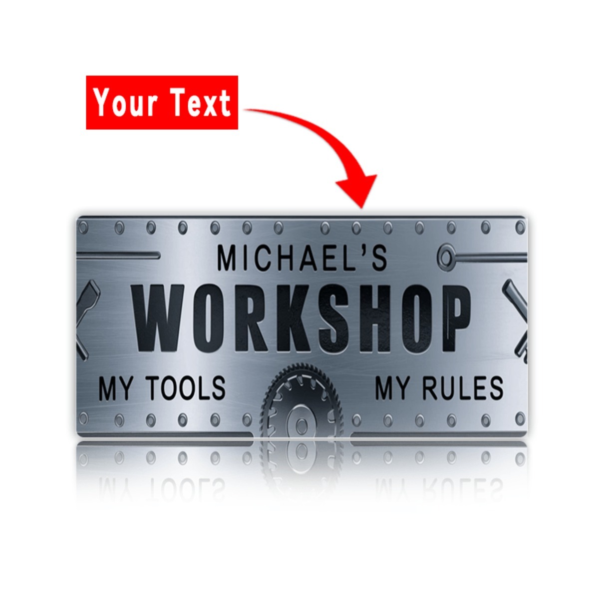 Персонализированная табличка и – обзор и цена Workshop Tools And Names