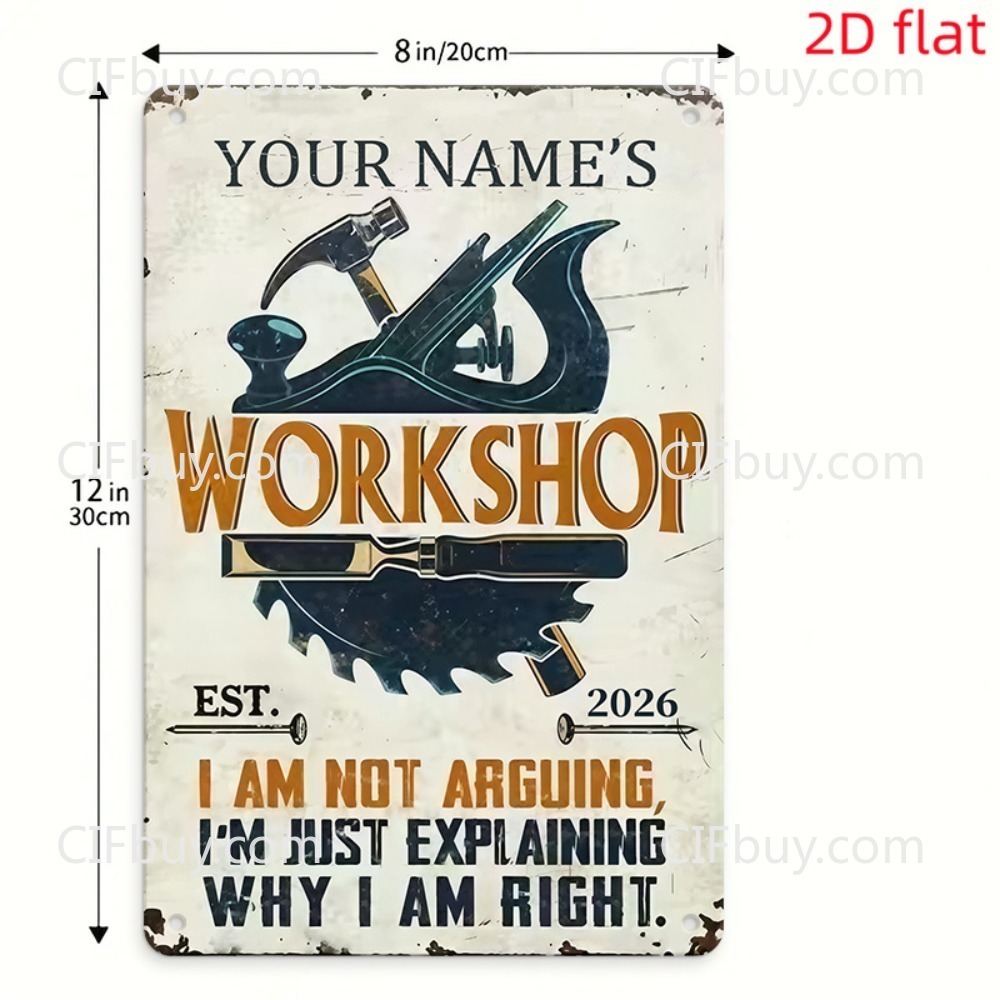 2D плоская металлическая табли – обзор и цена Workshop Tools And Names